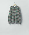 【ssstein】  KID MOHAIR RIBBED KNIT POLO LS - GREY MULTI