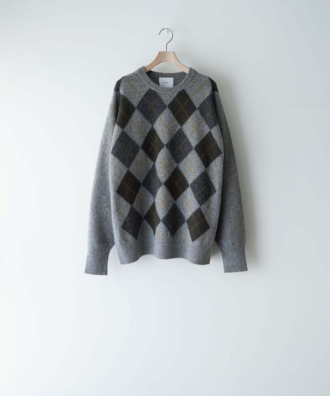 ssstein(シュタイン)のFINE WOOL ARGYLE KNIT CREW NECK LS - LIGHT GREY MULTIの公式通販サイトsession福岡セレクトショップ