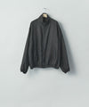 【ssstein】 LIGHT LINEN SHIRRED LIGHT ZIP JACKET - BLACK