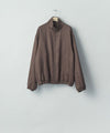 【ssstein】 LIGHT LINEN SHIRRED LIGHT ZIP JACKET - BROWN
