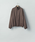 画像をギャラリービューアに読み込む, ssstein(シュタイン)の LIGHT LINEN SHIRRED LIGHT ZIP JACKET - BROWNの公式通販サイトsession福岡セレクトショップ
