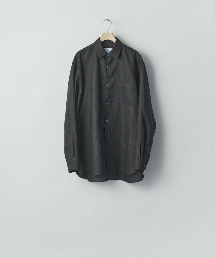 ssstein(シュタイン)の LIGHT LINEN OVERSIZED LS SHIRT - BLACKの公式通販サイトsession福岡セレクトショップ