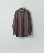 画像をギャラリービューアに読み込む, ssstein(シュタイン)の LIGHT LINEN OVERSIZED LS SHIRT - BROWNの公式通販サイトsession福岡セレクトショップ
