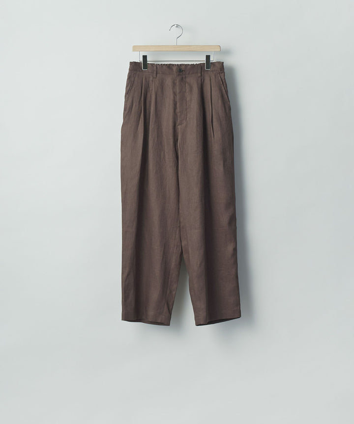 ssstein(シュタイン)のLIGHT LINEN WIDE EASY TROUSERS - BROWNの公式通販サイトsession福岡セレクトショップ