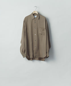 ssstein / シュタイン】CUPRO FIBRIL OVERSIZED LS SHIRT - KHAKI