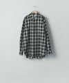 【ssstein】 COTTON VISCOSE OVERSIZED LS SHIRT - BLACK OMBRE