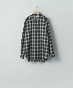 ssstein / シュタイン】COTTON VISCOSE OVERSIZED LS SHIRT - BLACK