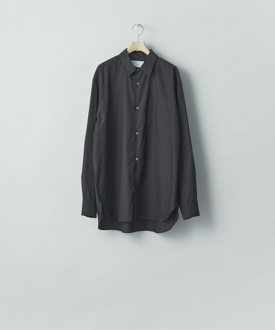 ssstein(シュタイン)の PIMA COTTON OVERSIZED REGULAR COLLAR SHIRT - BLACKの公式通販サイトsession福岡セレクトショップ