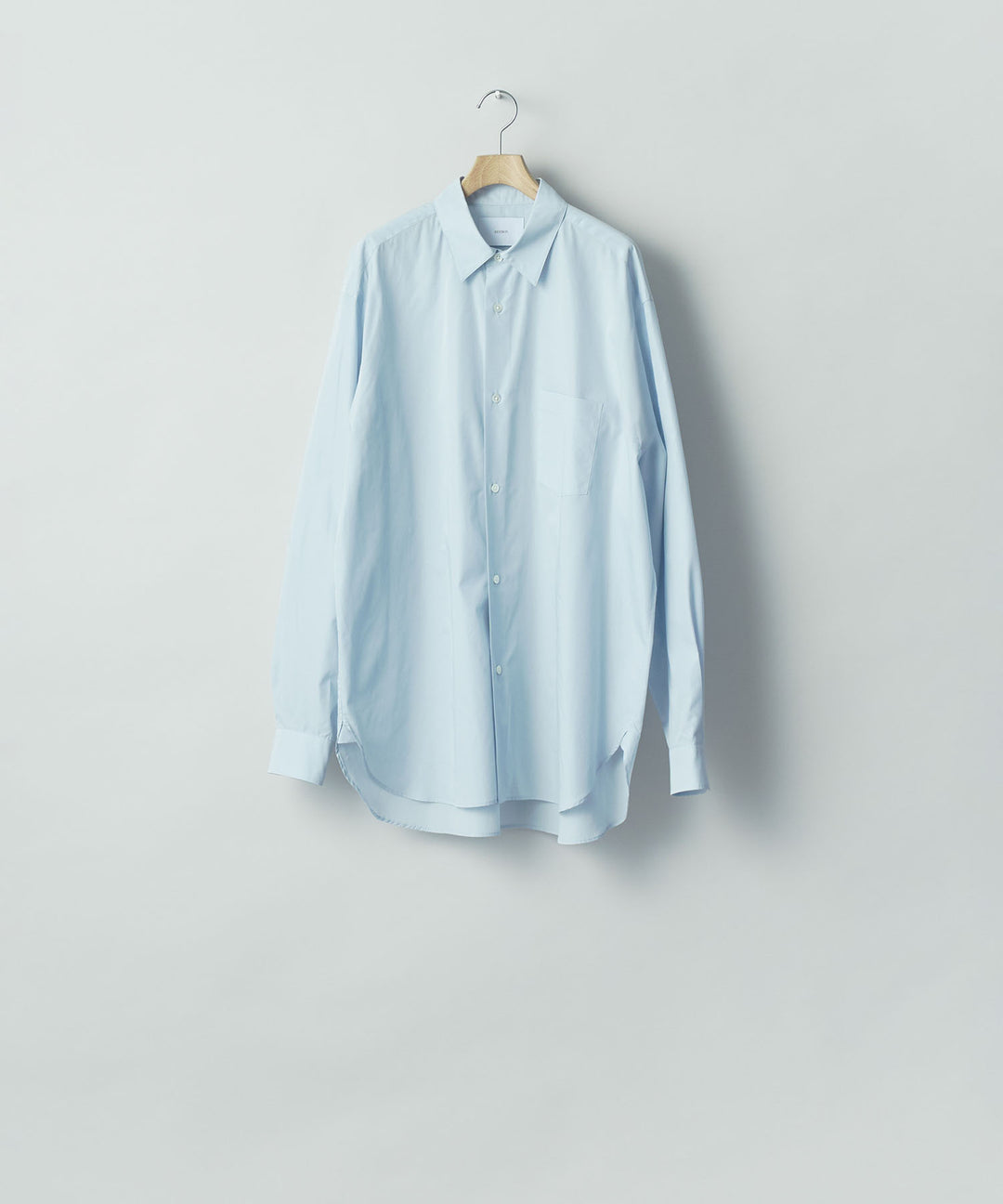 ssstein(シュタイン)の PIMA COTTON OVERSIZED REGULAR COLLAR SHIRT - OFF BLUEの公式通販サイトsession福岡セレクトショップ