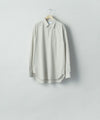 【ssstein】 PIMA COTTON OVERSIZED REGULAR COLLAR SHIRT - OFF GREY