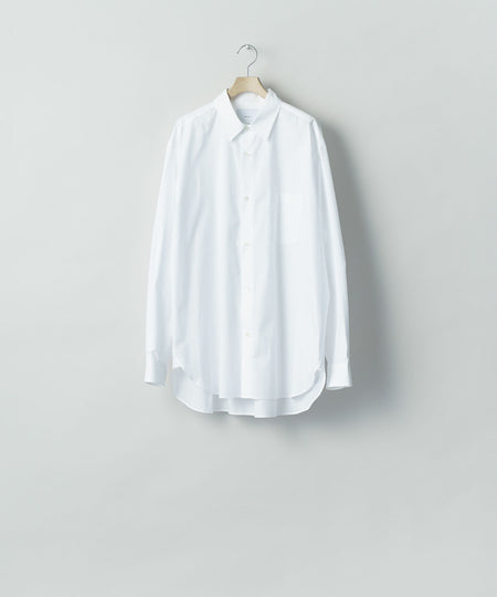 【ssstein】 PIMA COTTON OVERSIZED REGULAR COLLAR SHIRT - OFF WHITE