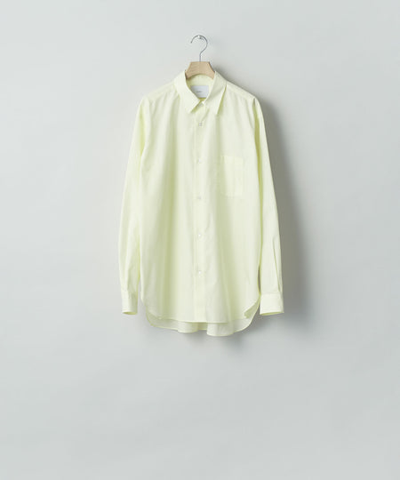 【ssstein】 PIMA COTTON OVERSIZED REGULAR COLLAR SHIRT - YELLOW