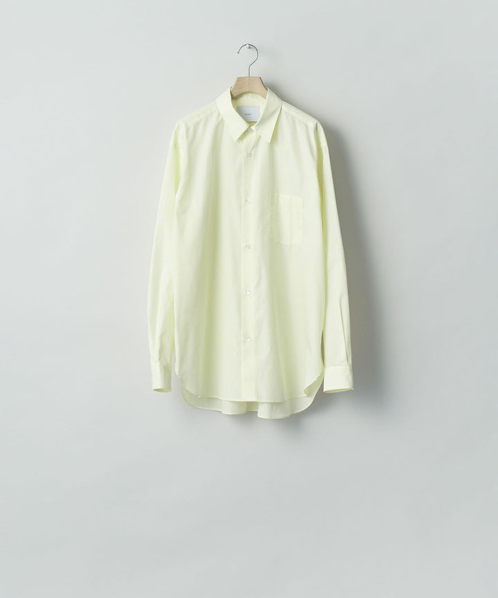 ssstein(シュタイン)の PIMA COTTON OVERSIZED REGULAR COLLAR SHIRT - YELLOWの公式通販サイトsession福岡セレクトショップ