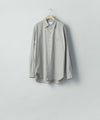 【ssstein】 COTTON LLAMA OVERSIZED REGULAR COLLAR SHIRT - GRAPH CHECK