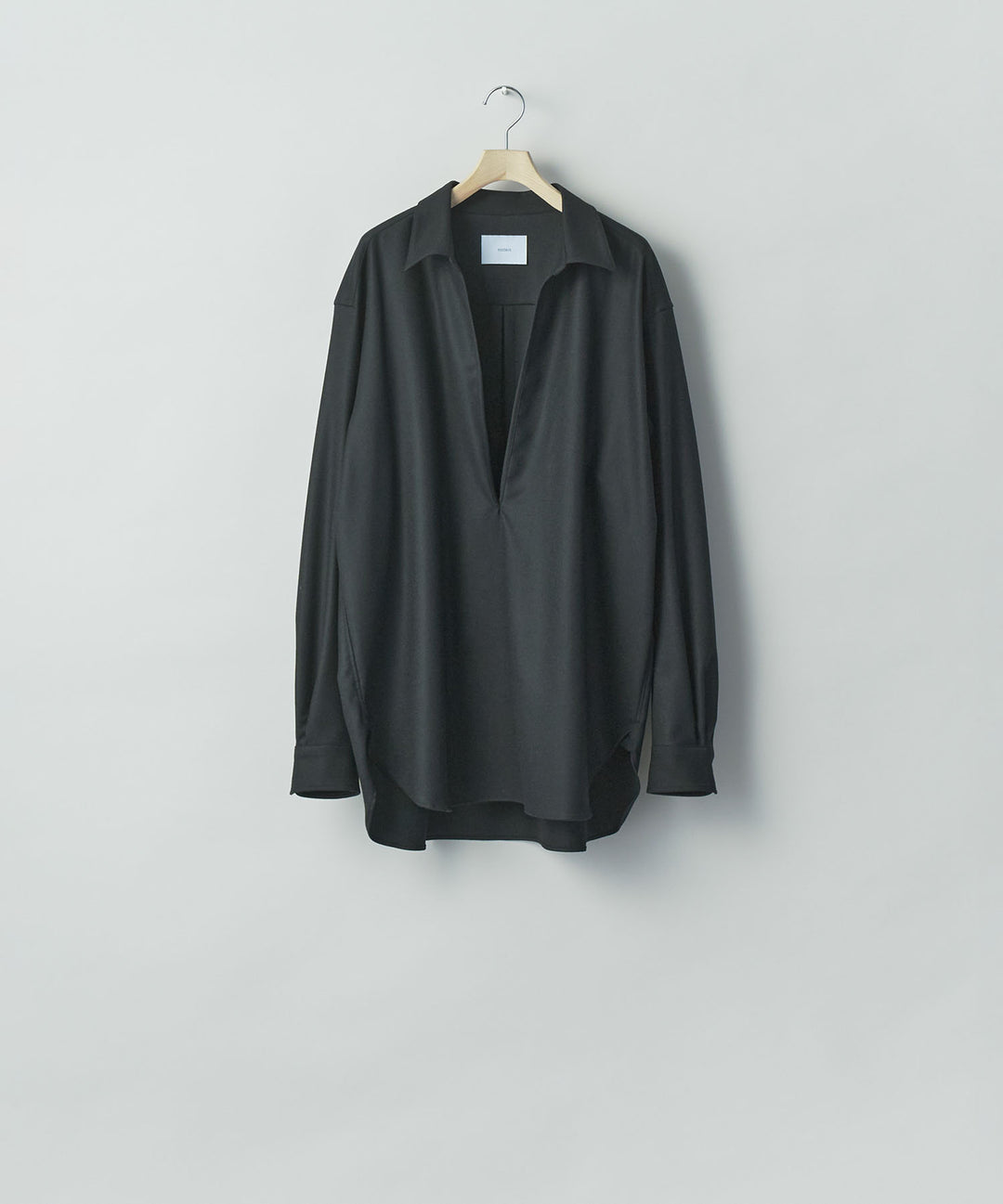 ssstein(シュタイン)のWOOL FLANNEL OVERSIZED SKIPPER SHIRT - BLACKの公式通販サイトsession福岡セレクトショップ