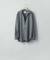 【ssstein】 WOOL FLANNEL OVERSIZED SKIPPER SHIRT - GREY
