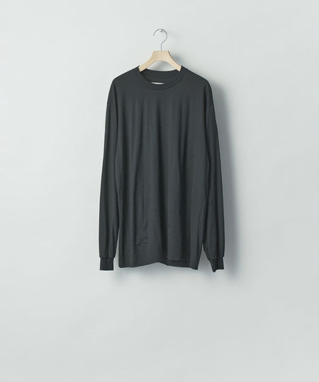 【ssstein】 FINE WOOL OVERSIZED LONG SLEEVE TEE - BLACK