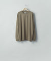 【ssstein】 FINE WOOL OVERSIZED LONG SLEEVE TEE - KHAKI
