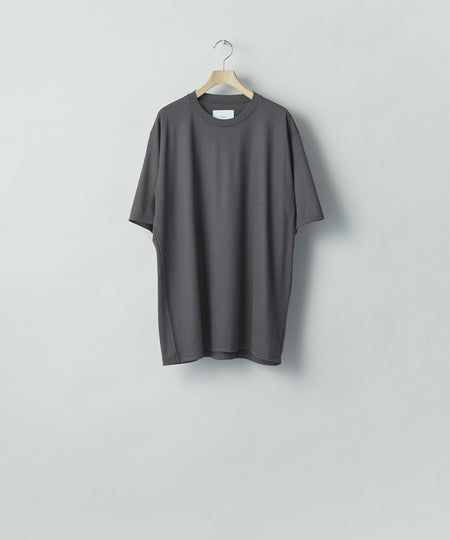 【ssstein】 FINE WOOL OVERSIZED SHORT SLEEVE TEE - CHARCOAL