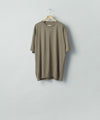 【ssstein】 FINE WOOL OVERSIZED SHORT SLEEVE TEE - KHAKI