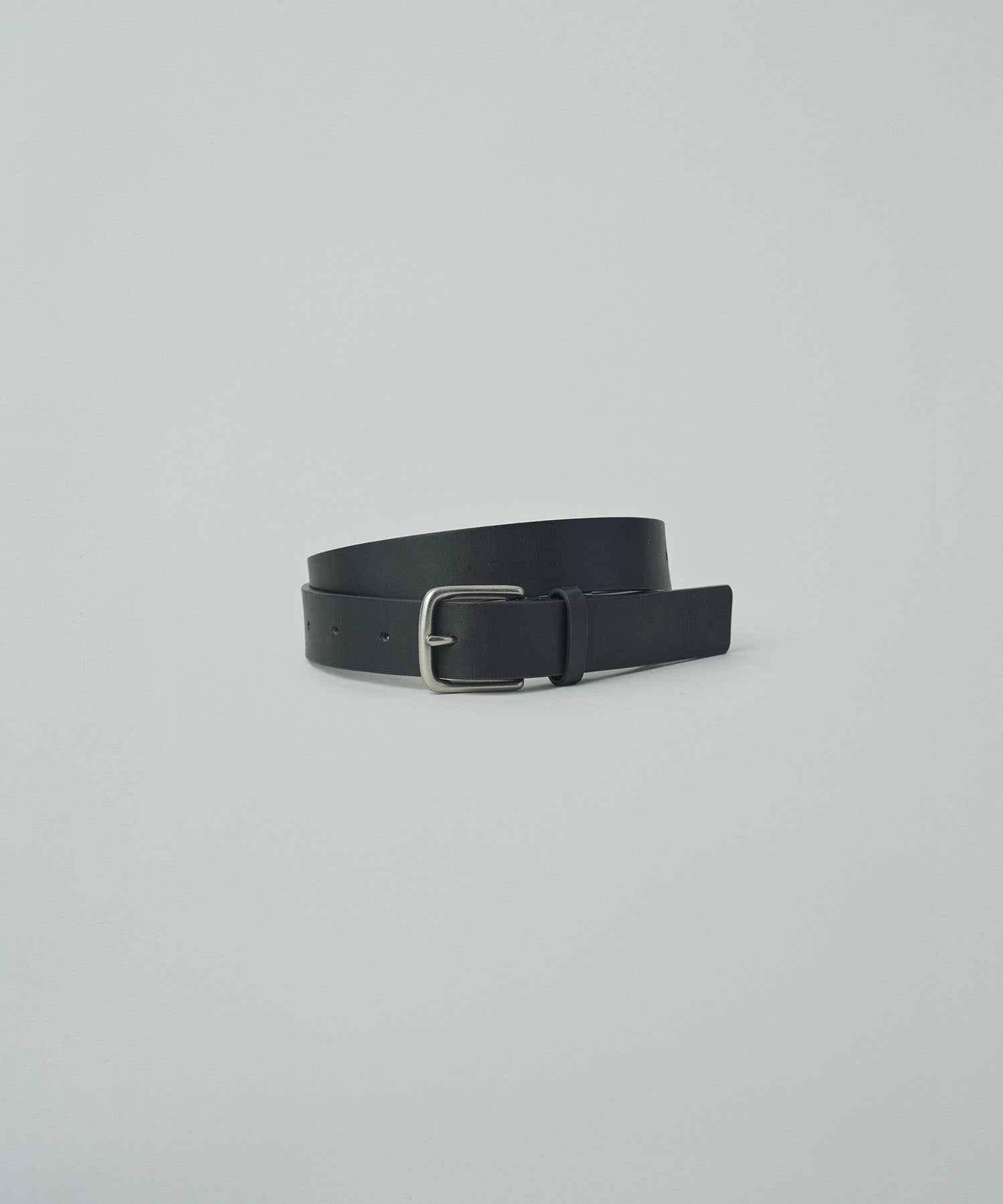 ssstein / シュタイン】CLASSIC LEATHER BELT (PINNED BUCKLE) - BLACK