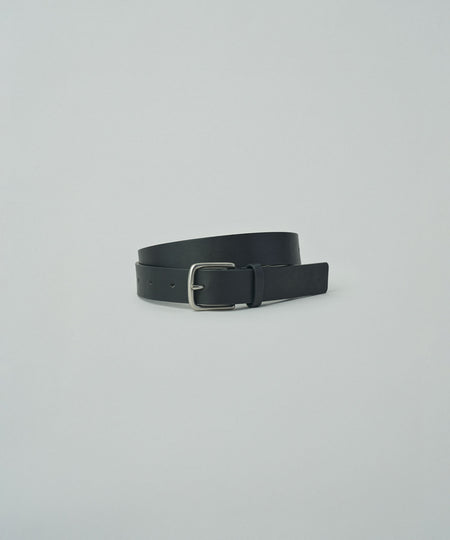 【ssstein】CLASSIC LEATHER BELT (PINNED BUCKLE) - BLACK