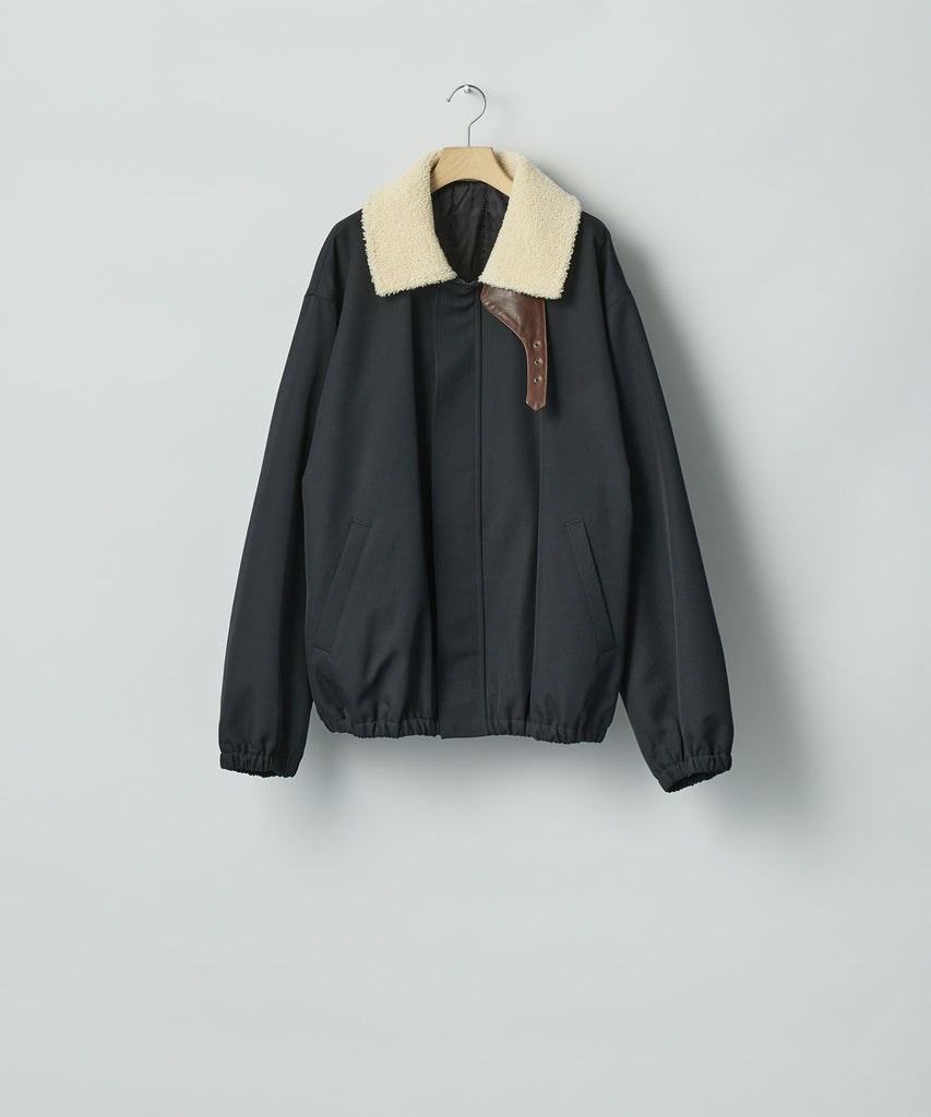 ssstein / シュタイン】MOUTON COLLAR PADDED JACKET - DARK NAVY