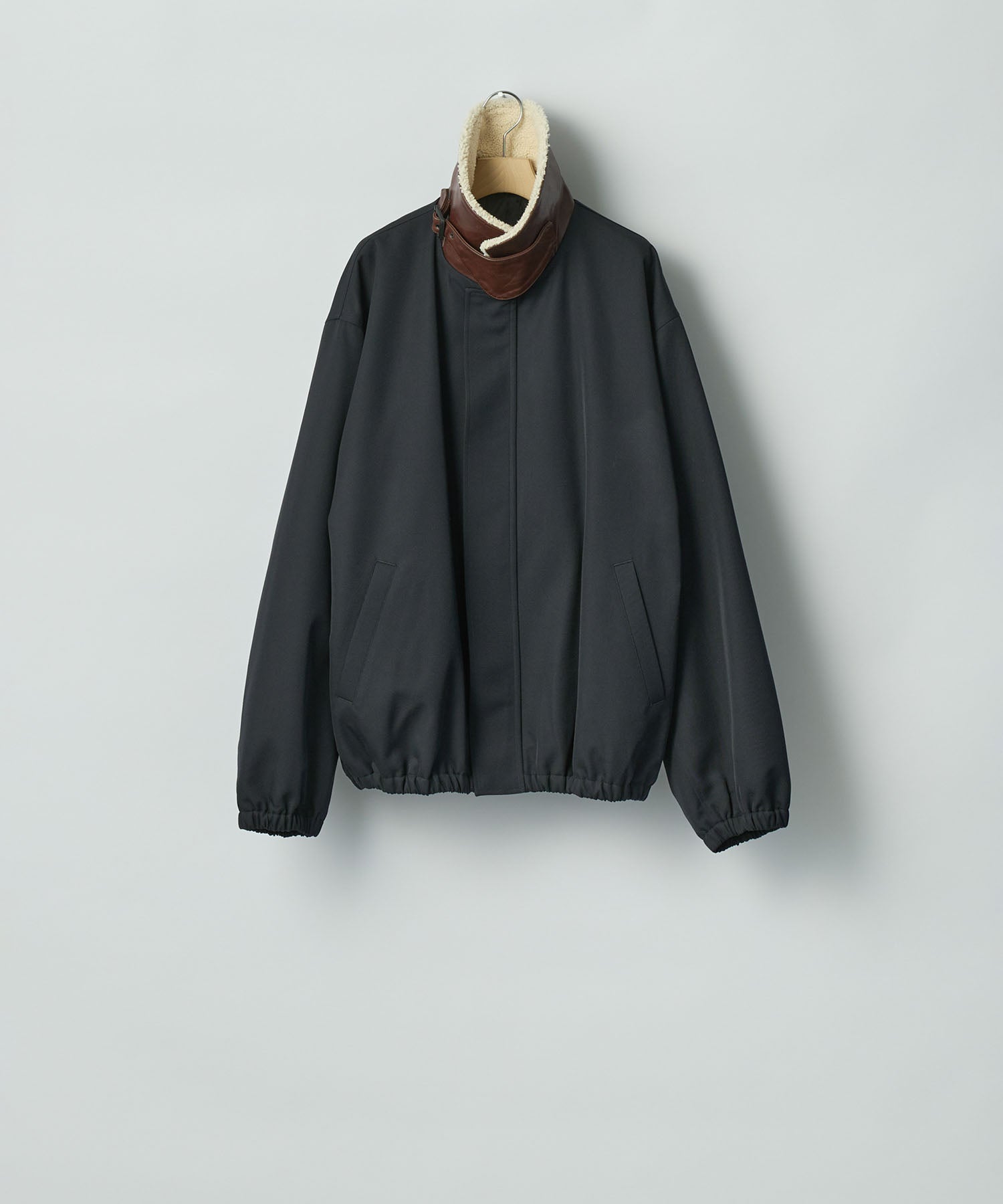 ssstein / シュタイン】MOUTON COLLAR PADDED JACKET - DARK NAVY