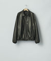 【ssstein】LAMBS LEATHER LIGHT ZIP JACKET - BLACK