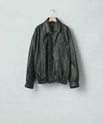 画像をギャラリービューアに読み込む, ssstein(シュタイン)のCOW LEATHER VINTAGE ZIP JACKET - BLACKの公式通販サイトsession福岡セレクトショップ
