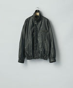 画像をギャラリービューアに読み込む, ssstein(シュタイン)のCOW LEATHER VINTAGE ZIP JACKET - BLACKの公式通販サイトsession福岡セレクトショップ
