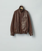 画像をギャラリービューアに読み込む, ssstein(シュタイン)のCOW LEATHER VINTAGE ZIP JACKET - BROWNの公式通販サイトsession福岡セレクトショップ
