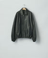 【ssstein】SHEEP LEATHER ZIP SHORT JACKET - BLACK