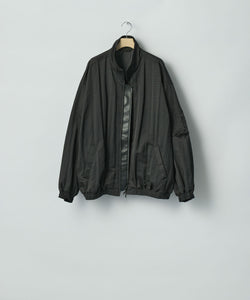 ssstein / シュタイン】SHRUNK NYLON OVERSIZED FLIGHT JACKET - BLACK