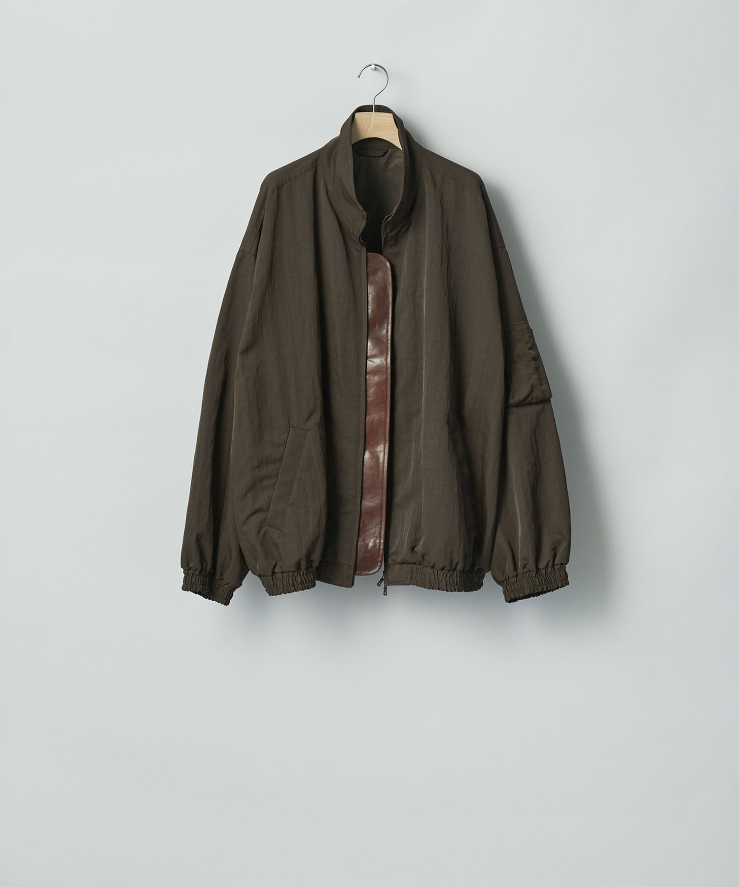 【未使用タグ付き】AT DIRTY 切替ジャケット Lサイズ カーキ×ブラウン ssstein / シュタイン】SHRUNK NYLON OVERSIZED FLIGHT JACKET - DARK