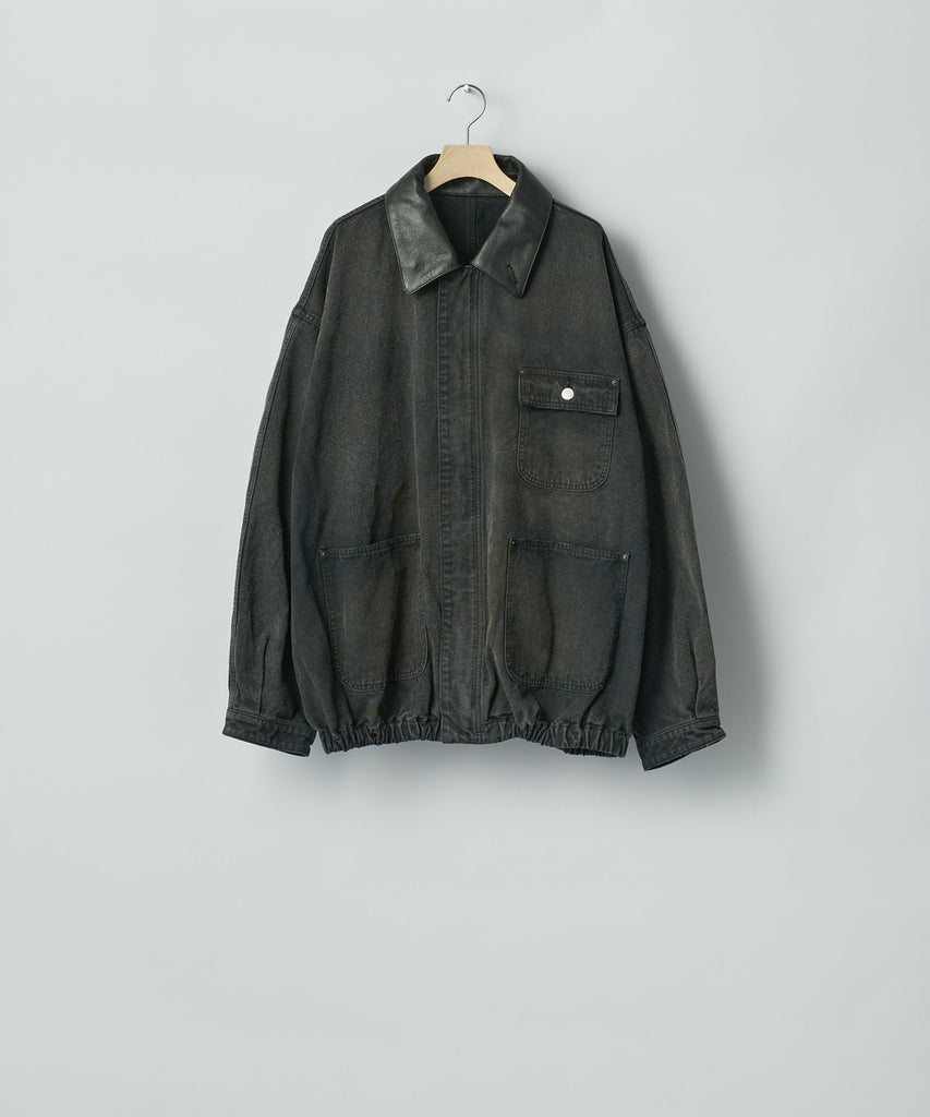 ssstein / シュタイン】SULFUR DYED OXFORD VINTAGE JACKET - BLACK