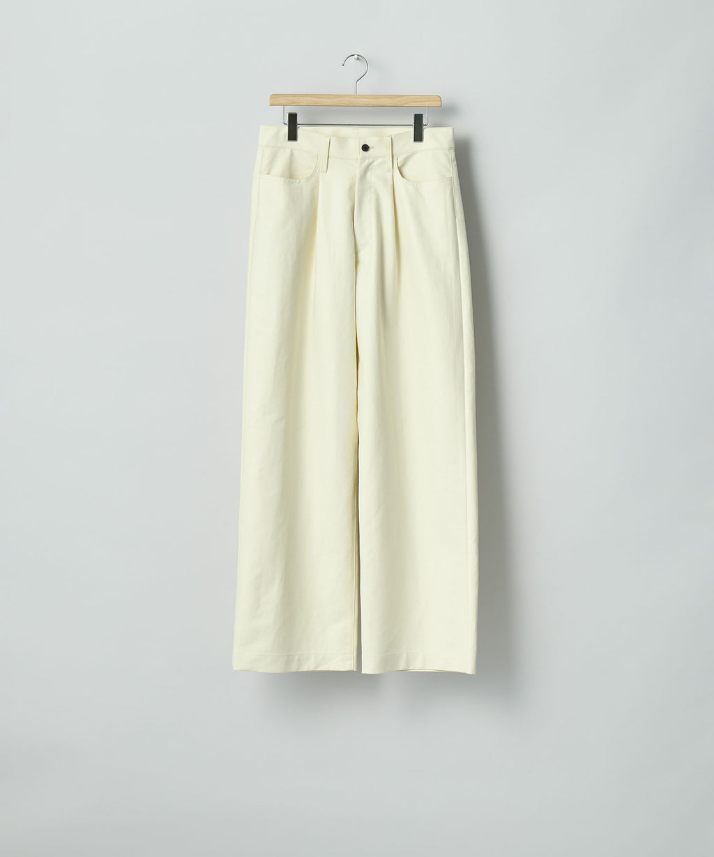 ssstein(シュタイン)のDOUBLE WEAVE COTTON ONE TUCK WIDE PANTS - CREAMの公式通販サイトsession福岡セレクトショップ
