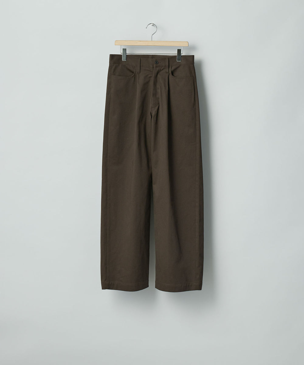ssstein(シュタイン)のBRUSHED CHINO ONE TUCK WIDE PANTS - BROWNの公式通販サイトsession福岡セレクトショップ