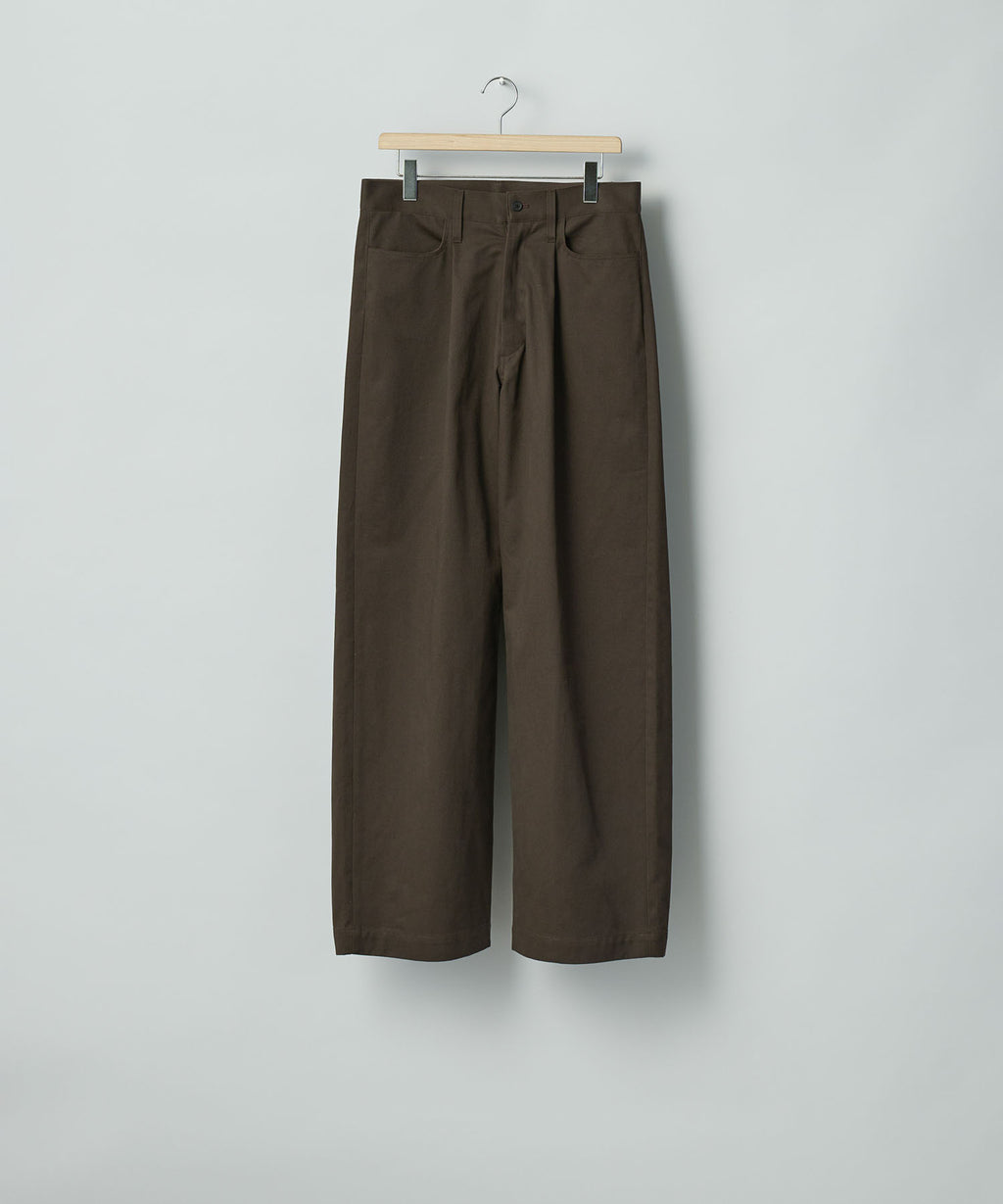 ssstein(シュタイン)のBRUSHED CHINO ONE TUCK WIDE PANTS - BROWNの公式通販サイトsession福岡セレクトショップ