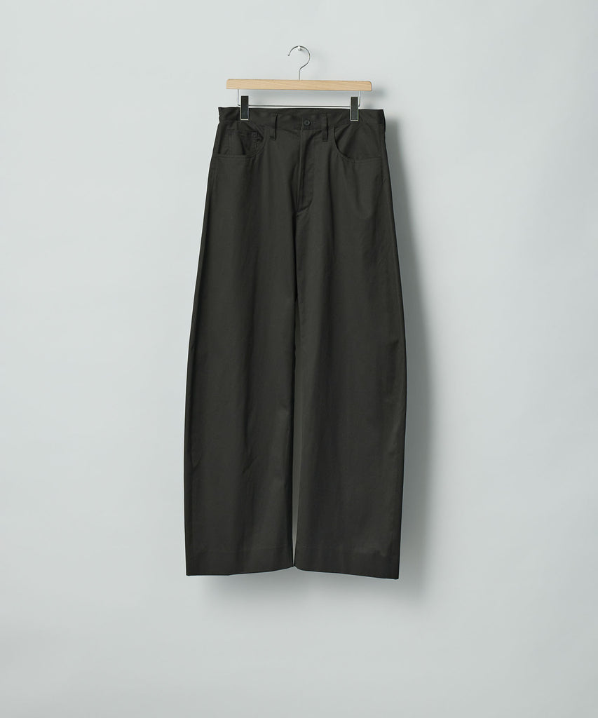 ssstein / シュタイン】COTTON SATIN ROUND PANTS - BLACK | 公式通販