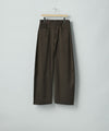 【ssstein】 COTTON SATIN ROUND PANTS - DARK BROWN