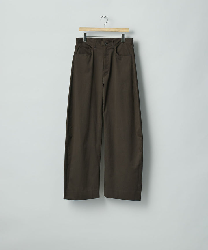ssstein(シュタイン)のCOTTON SATIN ROUND PANTS - DARK BROWNの公式通販サイトsession福岡セレクトショップ