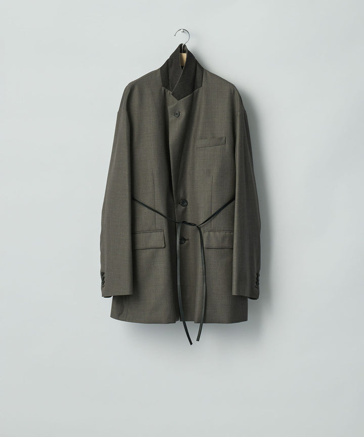 ssstein(シュタイン)のEXTRA FINE WOOL OVERSIZED SINGLE BREAST LONG JACKET - BROWN GREYの公式通販サイトsession福岡セレクトショップ