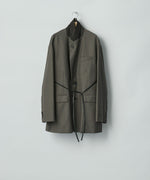 画像をギャラリービューアに読み込む, ssstein(シュタイン)のEXTRA FINE WOOL OVERSIZED SINGLE BREAST LONG JACKET - BROWN GREYの公式通販サイトsession福岡セレクトショップ
