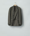 【ssstein】EXTRA FINE WOOL DOUBLE BREASTED BLAZER - BROWN GREY