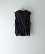 画像をギャラリービューアに読み込む, ssstein(シュタイン)のWOOL GABARDINE BELTED VEST - BLACKの公式通販サイトsession福岡セレクトショップ
