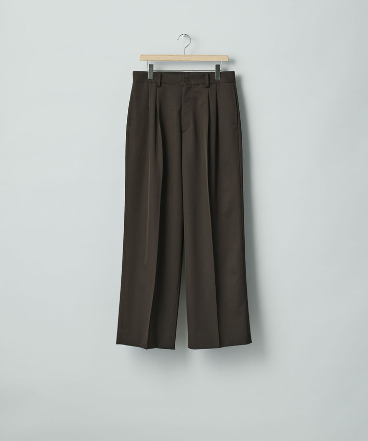 ssstein(シュタイン)のLONG WIDE TROUSERS (2/90 WOOL GABARDINE) - DARK BROWNの公式通販サイトsession福岡セレクトショップ