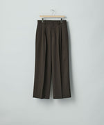 画像をギャラリービューアに読み込む, ssstein(シュタイン)のLONG WIDE TROUSERS (2/90 WOOL GABARDINE) - DARK BROWNの公式通販サイトsession福岡セレクトショップ
