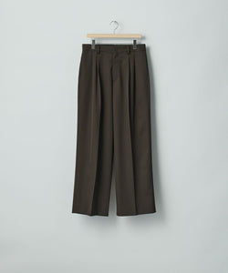 『TEN SHT AS L/S BROWN M』 ssstein / シュタイン】LONG WIDE TROUSERS (2/90 WOOL GABARDINE