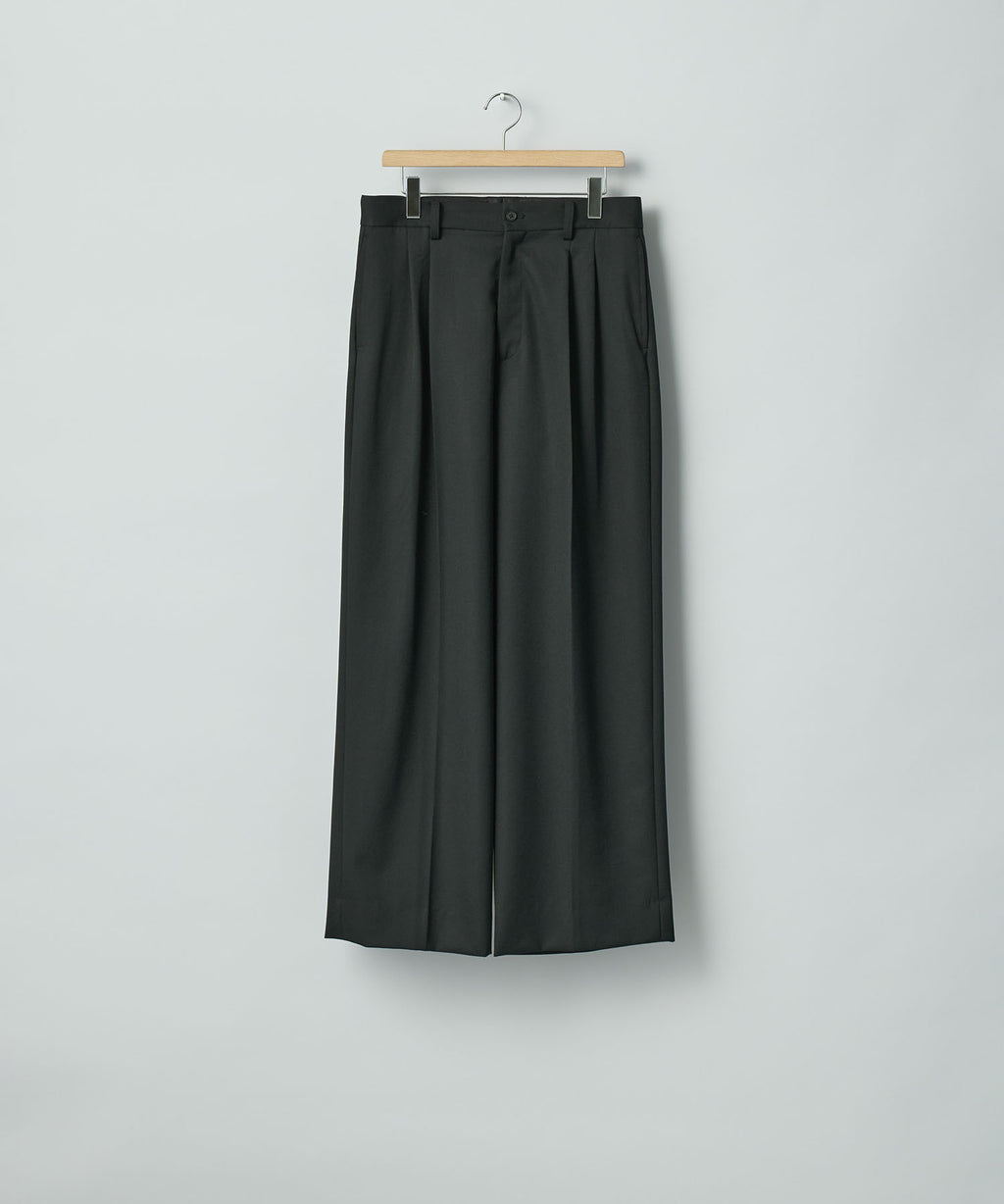 ssstein(シュタイン)のLONG WIDE TROUSERS (2/60 WOOL GABARDINE) - BLACKの公式通販サイトsession福岡セレクトショップ
